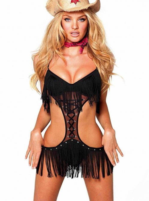 Кэндис Свейнпол (Candice Swanepoel) в нижнем белье для Хэллоуина