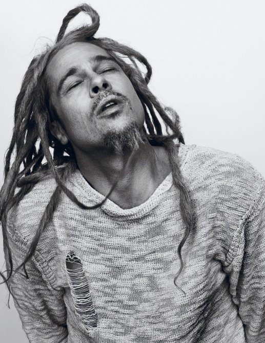 Брэд Питт (Brad Pitt) в необычной фотосессии для журнала «Interview»