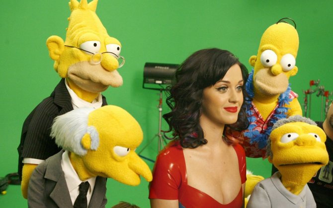 Кэти Перри (Katy Perry) в промофото с Симпсонами