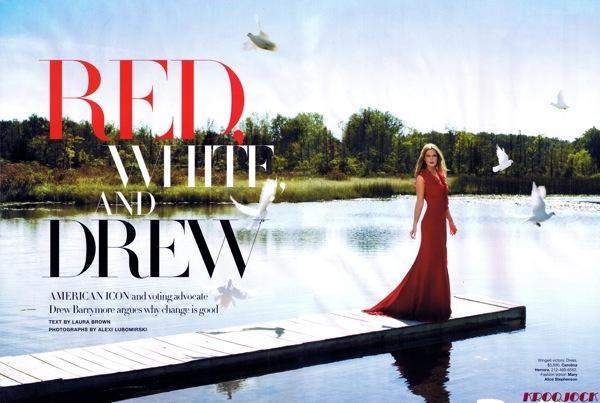 Голая Дрю Бэрримор (Drew Barrymore), POP и Harper's Bazaar (фото 18+)