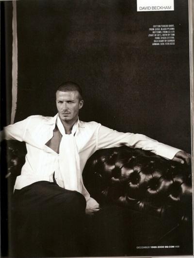 Раздетая Дэвид Бэкхем в журнале GQ. Декабрь 2008 (НЮ)