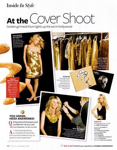 Секси Хайди Клум (Heidi Klum) в декабрьском номере InStyle (красивые фото)