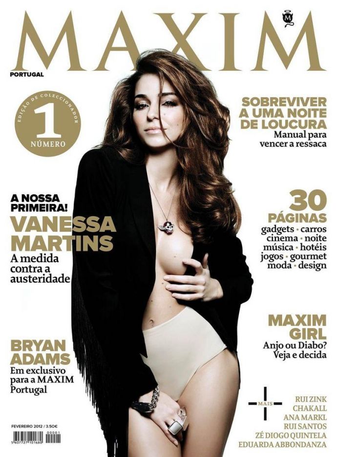 Обнаженная Vanessa Martins - Maxim February 2012 Portugal