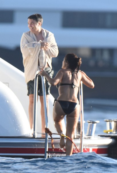 Salma Hayek - Bikini Candids in St. Barts 12/26/14