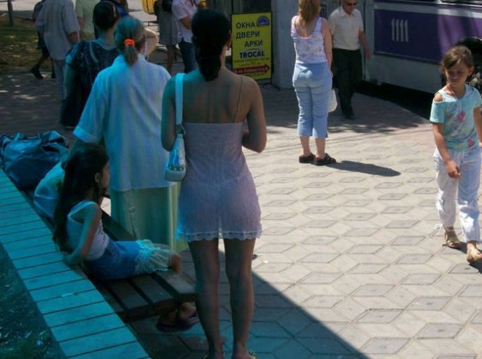 Сексуальные девушки на улицах города
