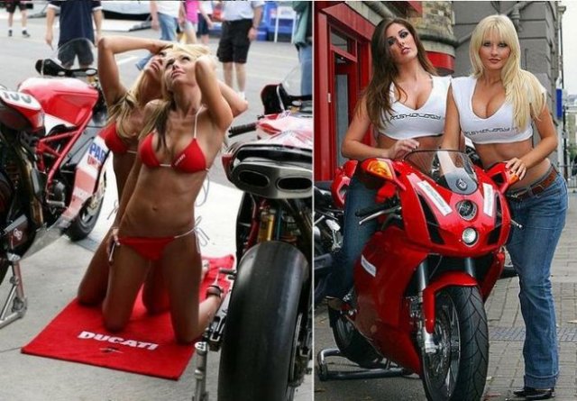 Девушки и Ducati