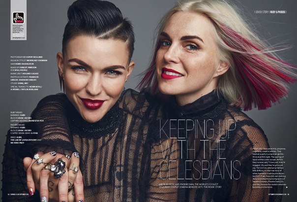 Руби Роуз (Ruby Rose) и Фиби Даль (Phoebe Dahl) в журнале Diva Великобритания