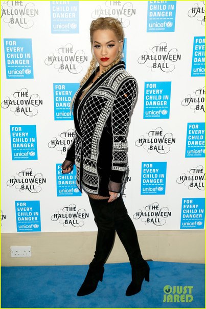 Поппи Делевинь, Рита Ора и Майкл Шин на UNICEF Halloween Ball....