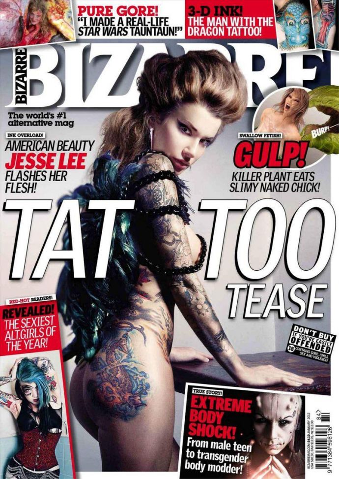 Богиня эротики Jesse Lee - Bizarre January 2012 (1-2012) UK