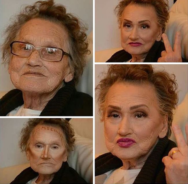 Макияж позволил 80-летней бабушке помолодеть на 20 лет