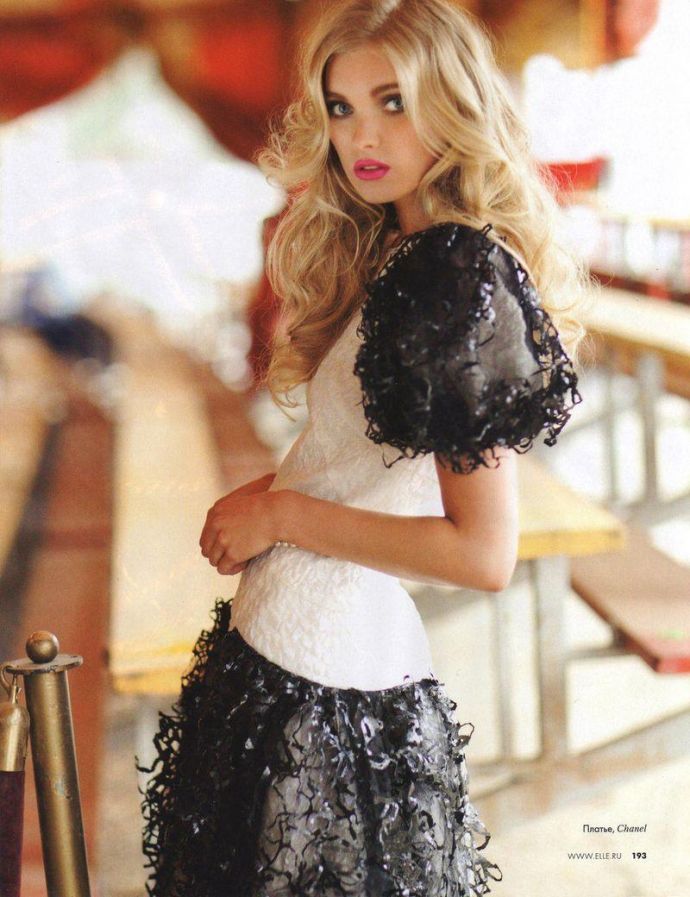 Голая звезда Elsa Hosk - Elle Май 2012 Russia