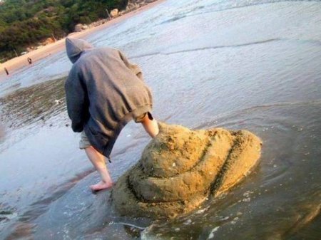 Странные и забавные пляжные фотографии.