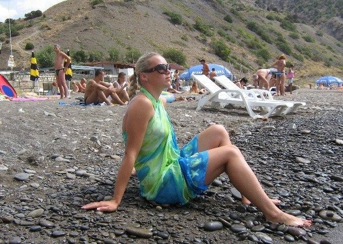 Приватные фото с отдыха на пляже в Крыму