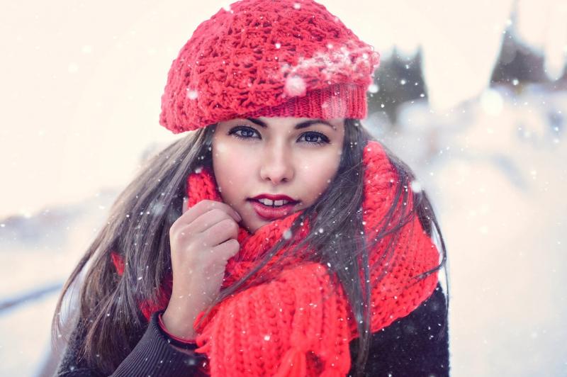 Красивые девушки зимой